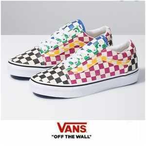 Stylish Old Skool Colorful Checkerboard VANS